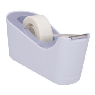 pack dispensador portarrollos c18 color lavanda + 6 rollos cinta invisible 19mm x 33m magic c18-l6 s