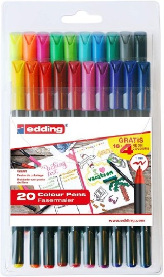 bolsa 16 rotuladores 1200 + 4 de regalo eding e1200/20 s