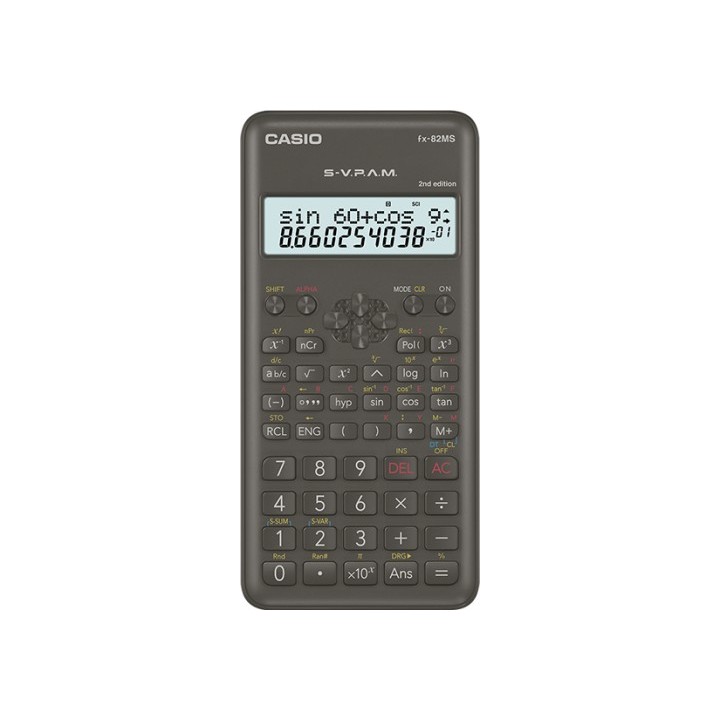 calculadora cientifica de 12 digitos casio fx-82ms-2-w-et-b