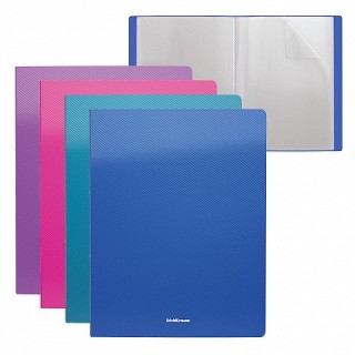 libro de presentacion diagonal vivid, con 20 fundas, a4, colores surtidos erich krause 47006