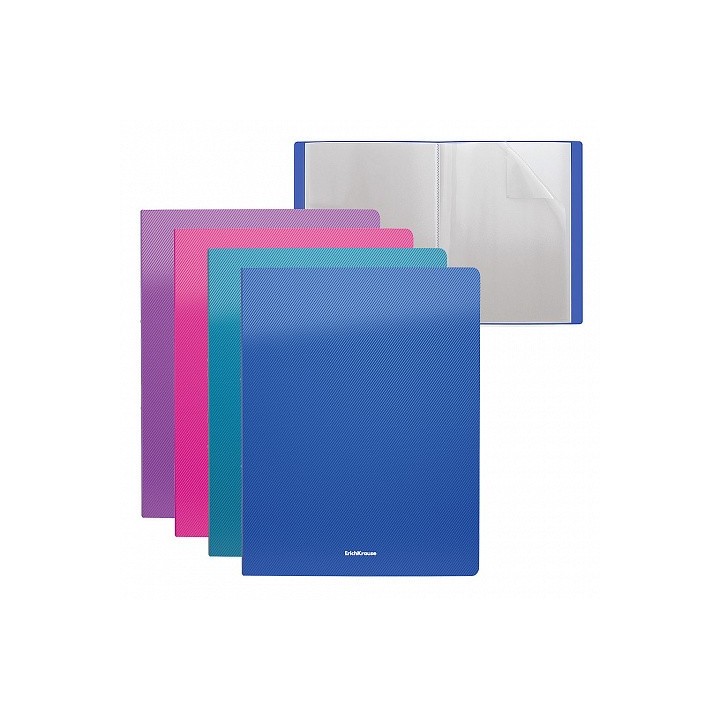 libro de presentacion diagonal vivid, con 20 fundas, a4, colores surtidos erich krause 47006