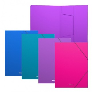carpeta con gomas elasticas diagonal vivid, a4, colores surtidos erich krause 50380