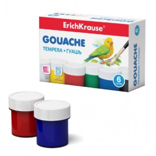 caja gouache 6 colors by 20ml erich krause 50535
