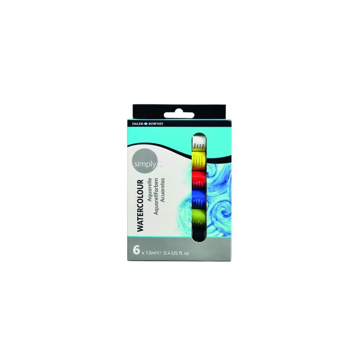 set acuarelas 6 x 12ml simply daler rowney d134500006