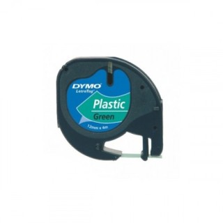 cinta rotuladora letratag 12mmx4m negro/verde dymo s0721640
