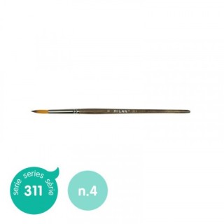 pincel sintetico redondo serie 311, no 4 milan 80464