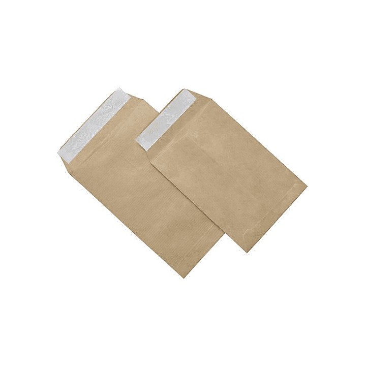 caja 500 bolsas postal prolongado (132x187) kraft 80 grs. autosam autoadhesivo con tira de silicona
