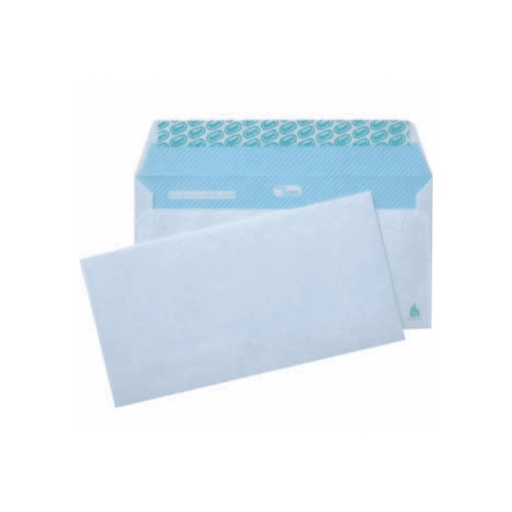 caja 500 sobres din dl (110x220) offset blanco 90 grs. opensam autoadhesivo con tira de silicona sam