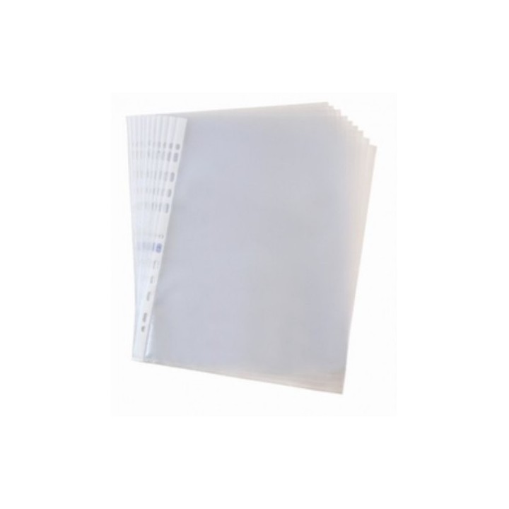 caja 100 fundas multitaladro polipropileno standard folio color cristal elba 400005366
