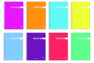 cuaderno serie plastipac 90 grs. tapa polipropileno folio (215x310mm.) 80 hojas horizontal con marge