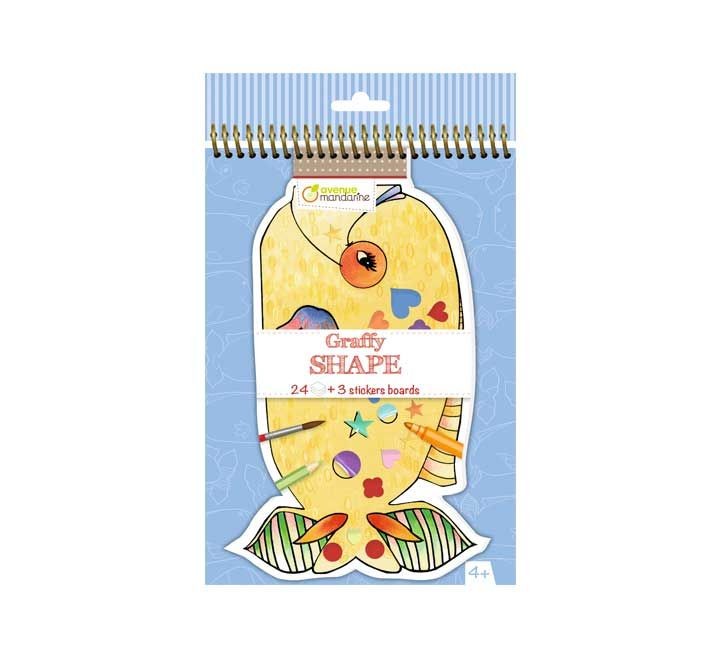 bloc colorear mandarine graffy+stick. peces