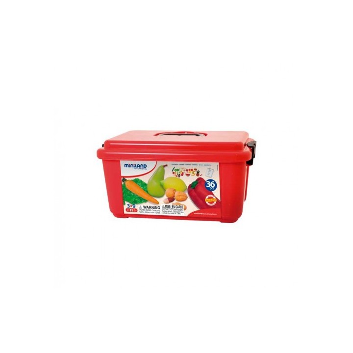 juego frutas hortalizas y frutos secos 36 piezas miniland 30811