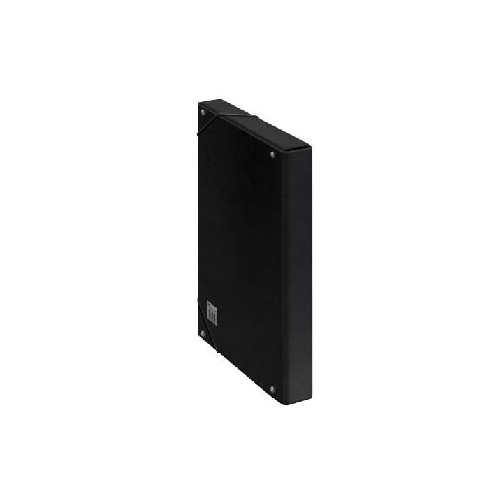 cajas de proyectos carton forrado lomo de 3 cm negro 245x350x30 dohe 09723
