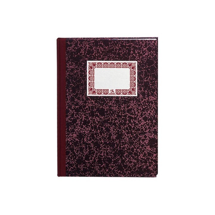 cuaderno cartone contabilidad caja burdeos folio natural 100 hojas numeradas dohe 09951