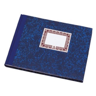libro de cartone rayado horizontal azul 1/4 apaisado 100 hojas  dohe 09961
