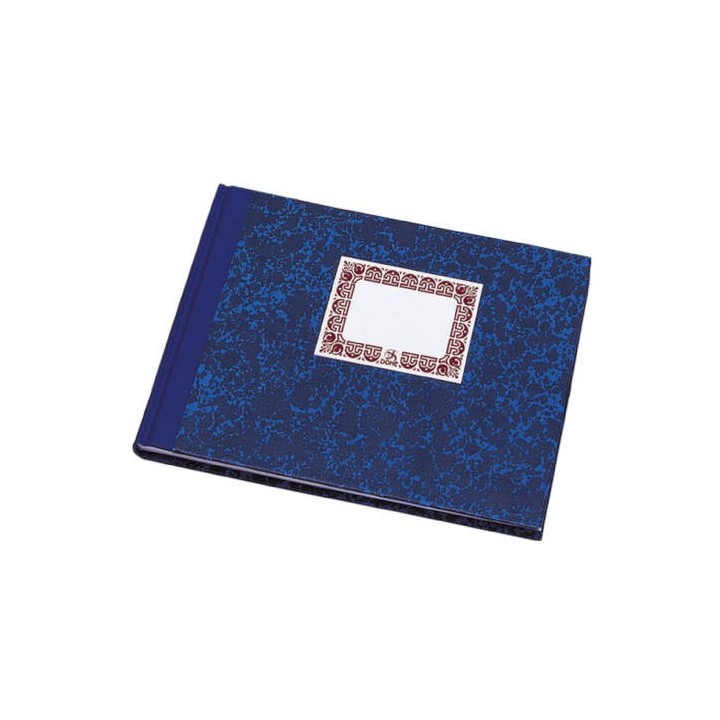 libro de cartone rayado horizontal azul 1/4 apaisado 100 hojas  dohe 09961