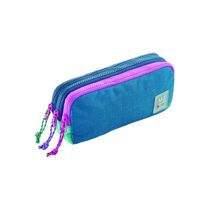 portatodos triple rectangular reciclado rider purple miquelrius mr19345
