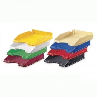 bandeja apilable de plastico 350x250x65 mm. color verde faibo 93-04