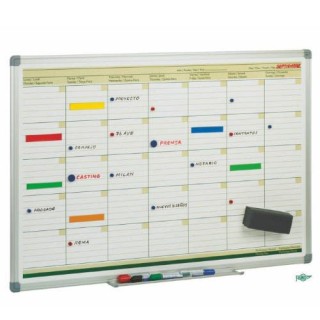 planing mensual magnetico con marco de aluminio 60x90 cm. faibo plm