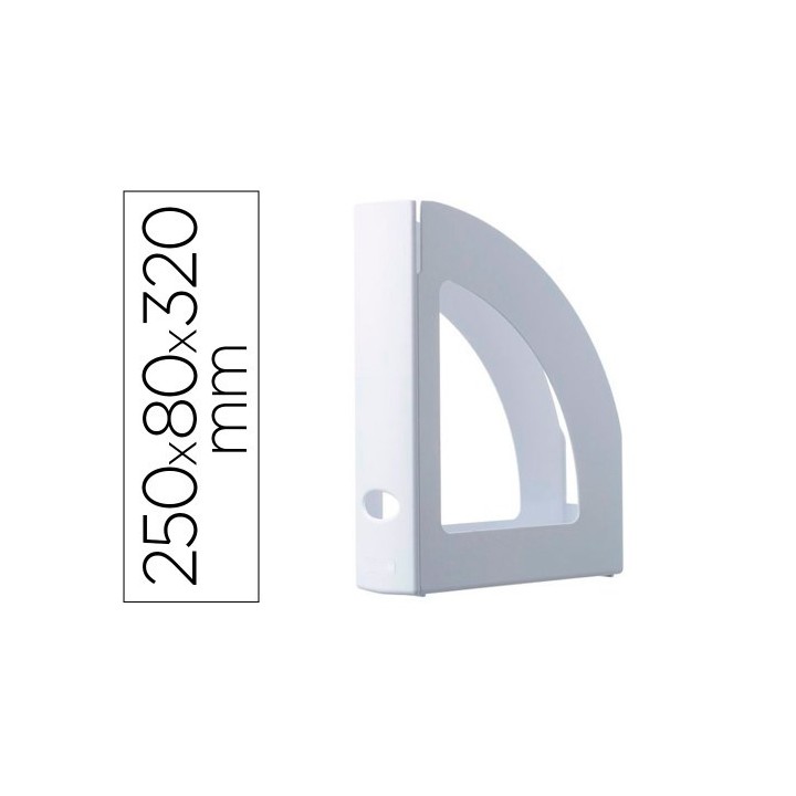 revistero ecogreen blanco 100% reciclado y reciclable a4 y folio 250x80x320 mm blanco archivo 2000 2