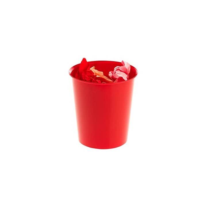 papelera 18 litros polipropileno 100% reciclado y reciclable 290 x 310 mm rojo archivo 2000 2001 rj