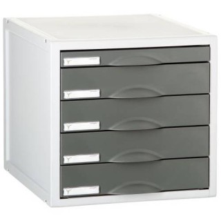 modulo archisystem de 5 cajones 356x316x303 mm grafito archivo 2000 8405c gf