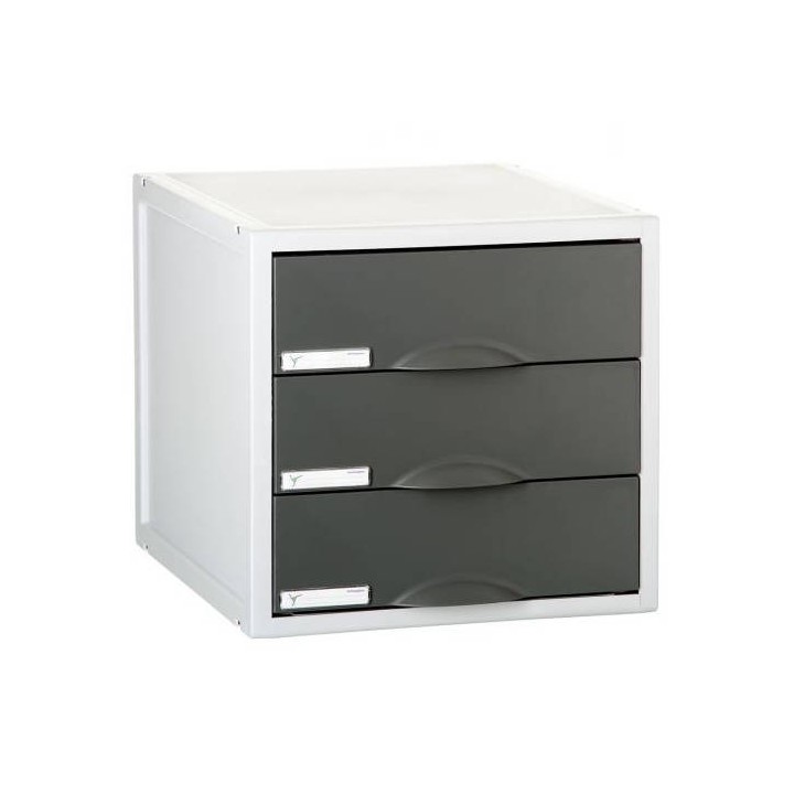 modulo archisystem de 3 cajones 356x316x303 mm grafito archivo 2000 8403c gf