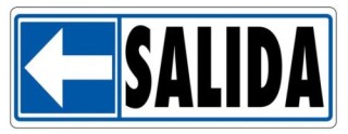 senal salida (izquierda) 175x65 pvc gris archivo 2000 6177-05 gs