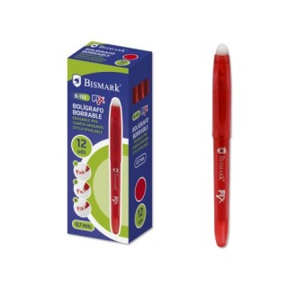 boligrafo borrable c/capuchon rojo.0.7mm bismark 327530