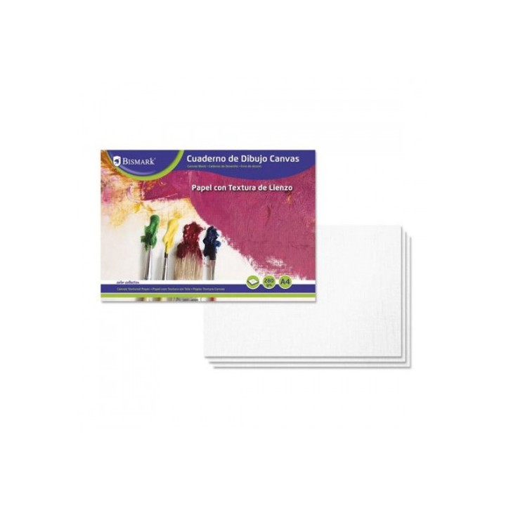 cuaderno de dibujo canvas 280 grms / 10 hojas a4 bismark 328432