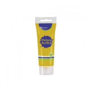 bote pintura acrilica 75 ml oro con glitter bismark 328672