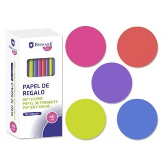 rollo papel de regalo neon 70x200 cm bismark 328713