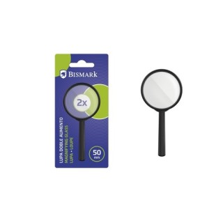 lupa doble aumento diametro 50 mm bismark 330646