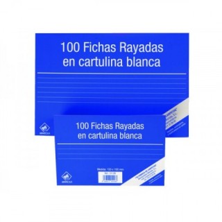 100 fichas de cartulina lisa (200x120 mm) no. 4 mariola 3114l