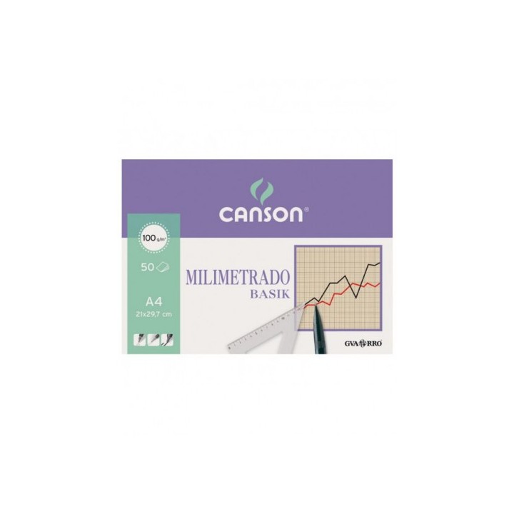 canson bloc 50 hojas milimetradas a4 100g guarro canson c200402861