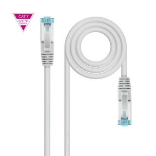 nanocable nanocable cable de red cat.7 600mhz lszh sftp pimf awg26, gris, 5 m