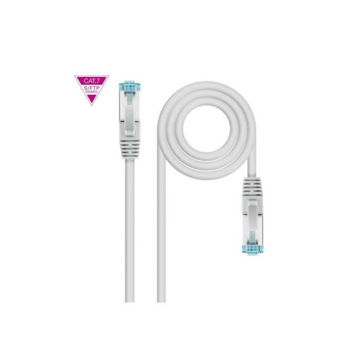 nanocable nanocable cable de red cat.7 600mhz lszh sftp pimf awg26, gris, 5 m