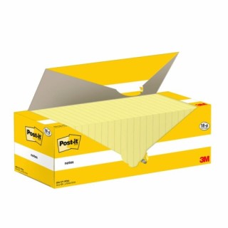 post-it pack 18+6 blocs 100 hojas notas adhesivas 76x76mm canary yellow caja carton 654-cy-vp24 post