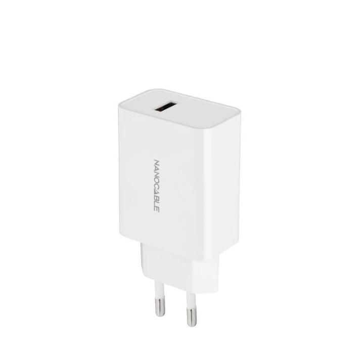 nanocable cargador 1 x usb 5v-2.1a blanco