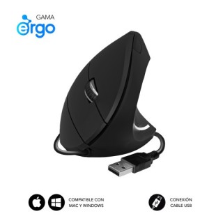 subblim subblim raton glide vertical ergo wired mouse black