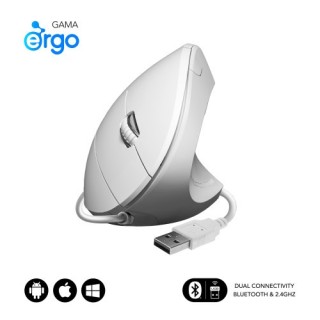 subblim subblim raton glide vertical ergo wired mouse white