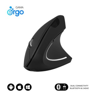 subblim subblim raton glide vertical ergo dual mouse battery black