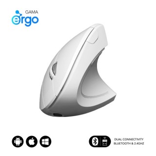subblim subblim raton glide vertical ergo dual mouse battery white