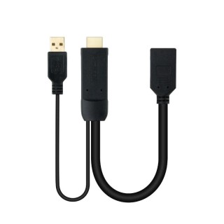 nanocable conversor hdmi/m a dp/h negro 20 cm