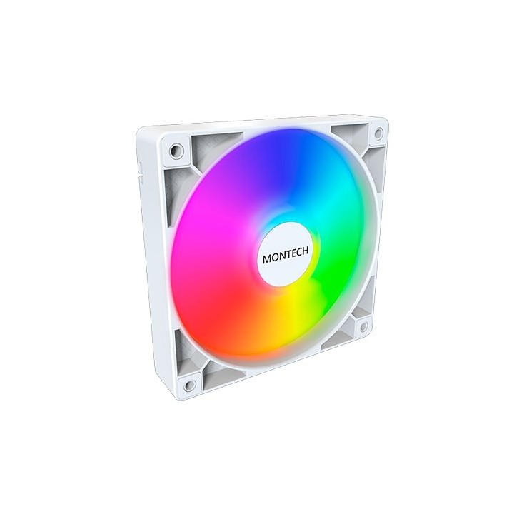 ventilador 120x120 montech gf120 pwm white 120mm argb 1600rpm pwm