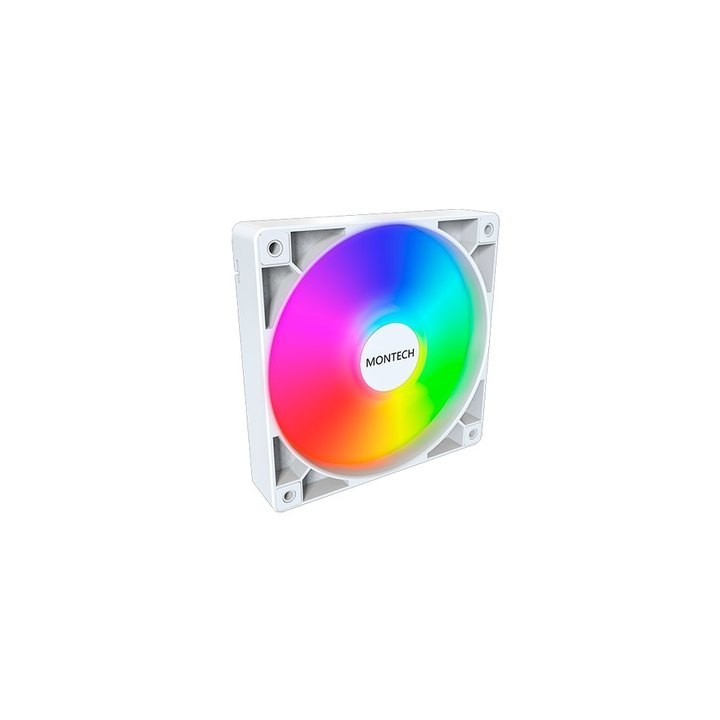 ventilador 120x120 montech gf120 pwm white 120mm argb 1600rpm pwm