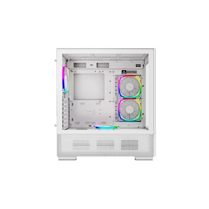 torre atx montech sky two white frontal vidrio 4 vent argb gpu max168mm vga max400