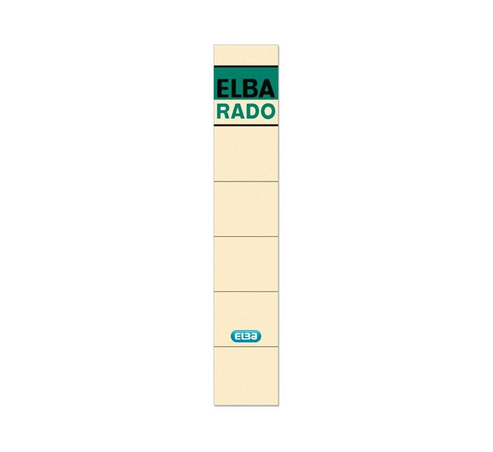 paq. 10 etiq. adhe. elba estrecha 190x34mm hueso