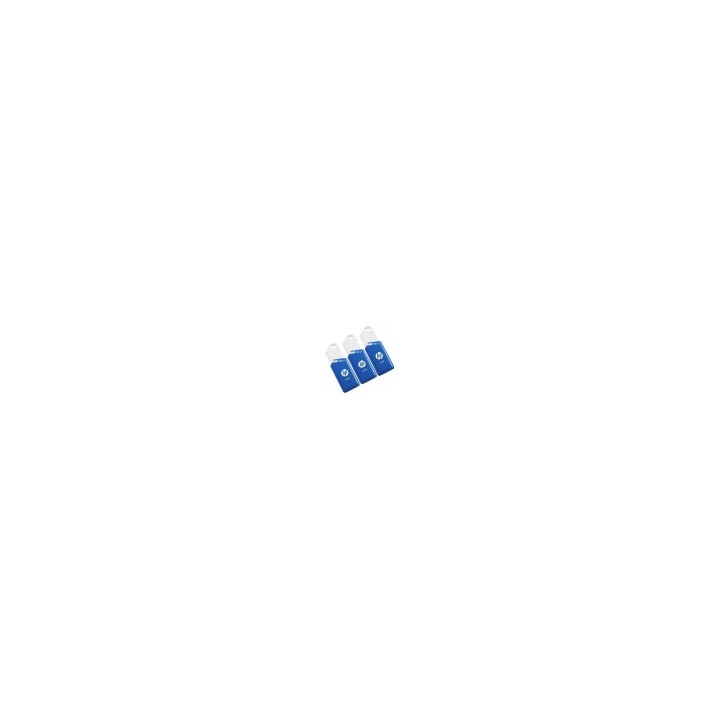usb 3.1 hp 64gb x755w pack de 3 azul