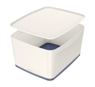 caja org. leitz mybox+tapa 18l 318x198x385 gris